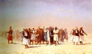 Egyptian Recruits Crossing the Desert Jean-Leon Gerome